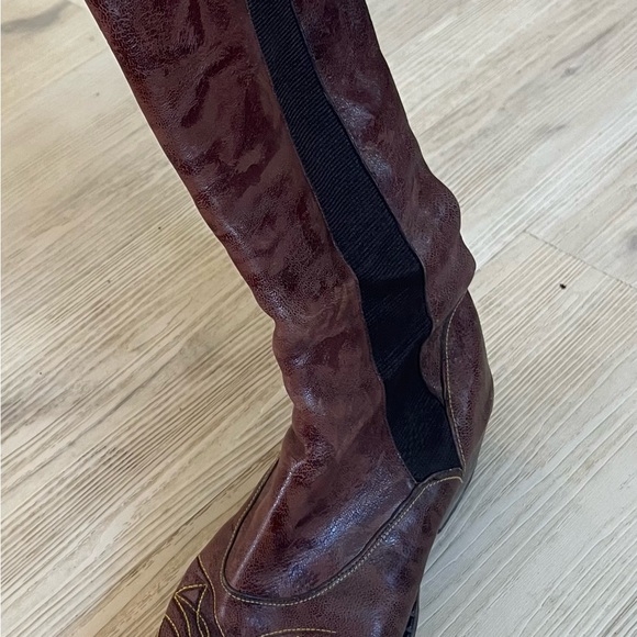 Free Lance Paris. Genuine leather sock western boot. Knee high. EU size 40 - Picture 7 of 7